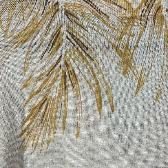 Pendleton cotton wheat patterned knit short sleeved button-down cardigan - Picture 7 of 10